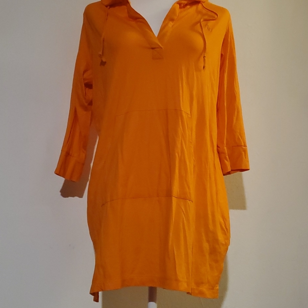 Ralph Lauren Orange Hooded Small Coverup